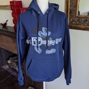 Disney Parks Walt Disney World Resort Adult Medium Pullover Hoodie Mickey Navy
